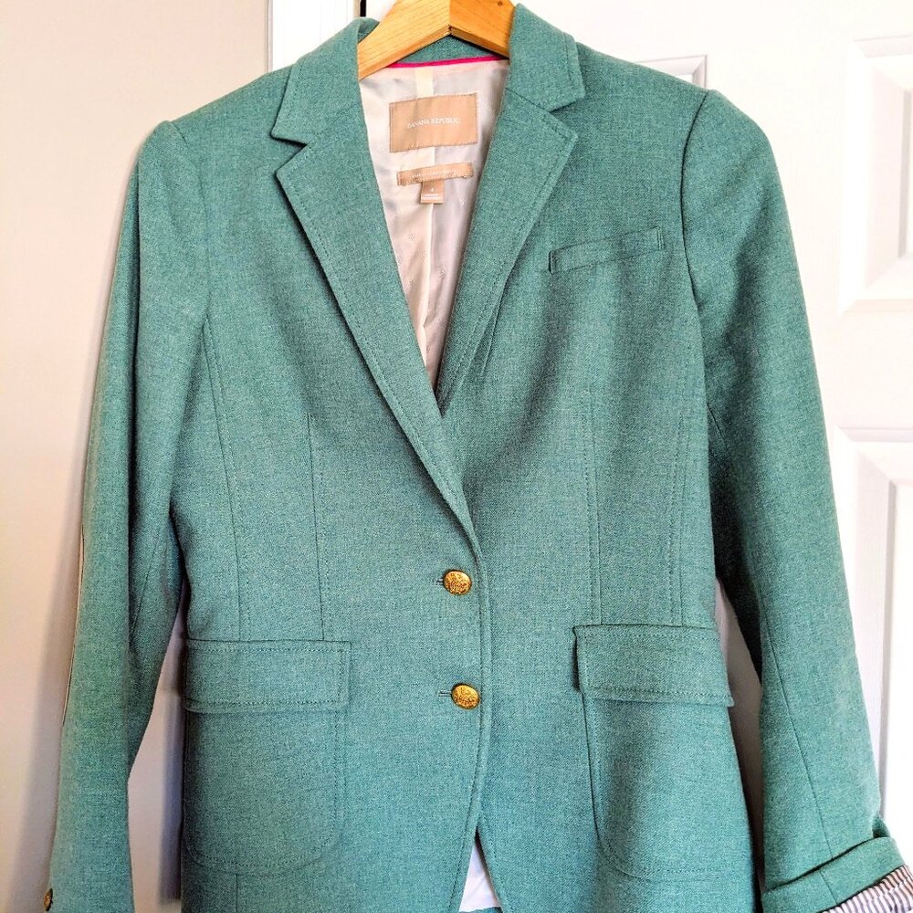 Banana Republic Seafoam Green Blazer